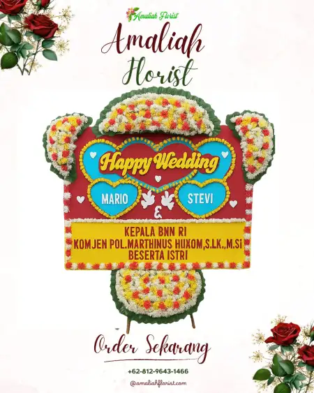 Papan Bunga Pernikahan Tugu Sari